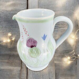 Buchan Pottery Portobello Scotland Thistle Creamer Small Pitcher Carafe Vintage